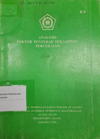 Image of Analysis Faktor Penyebab Terjadinya Perceraian