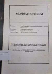Dokumen Pengadaan Pengadilan Agama Ngawi