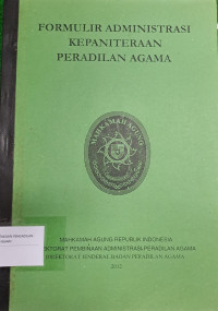 Formulir Administrasi Kepaniteraan Peradilan Agama