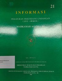 Informasi Perundang-Undangan (JDI-Hukum) 2001