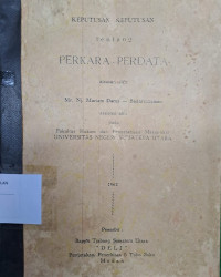 Keputusan-Keputusan Tentang Perkara Perdata