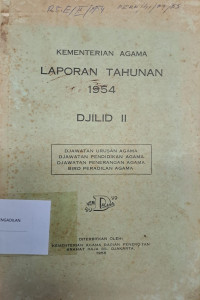 Laporan Tahunan 1954 Djilid II