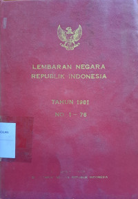 Image of Lembaran Negara Republik Indonesia Tahun 1980-1989