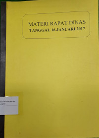 Materi Rapat Dinas Tanggal 16 Januari 2017