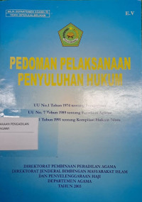 Pedoman Pelaksanaan Penyuluhan Hukum