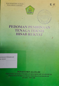 Pedoman Pembinaan Tenaga Teknis Hisab Rukyat