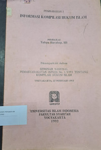 Image of Pemrasaran 1 Informasi Kompilasi Hukum Islam
