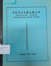 Image of Penjabaran Program Kerja Pengadilan Agama Ngaw