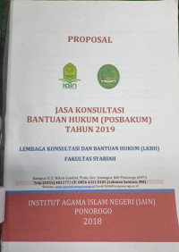 Image of Proposal Jasa Konsultasi Bantuan Hukum (Posbakum) Tahun 2019