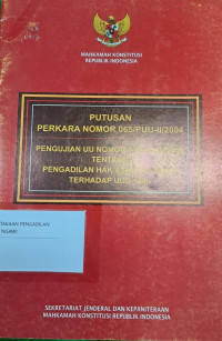 Image of Putusan Perkara Nomor 065/PUU-II/2004