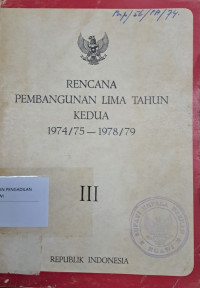 Rencana Pembangunan Lima Tahun Kedua 1974/75 - 1978/79