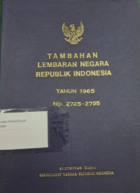 Tambahan Lembaran Negara Republik Indonesia 1960-1969