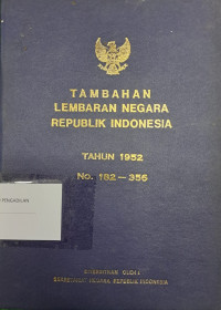 Image of Tambahan Lembaran Negara Republik Indonesia Tahun 1952