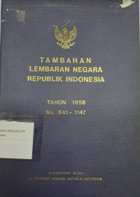 Tambahan Lembaran Negara Republik Indonesia Tahun 1956