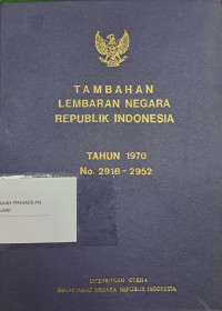 Image of Tambahan Lembaran Negara Republik Indonesia Tahun 1970-1979