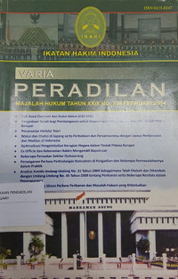 Varia Peradilan Majalah Hukum Tahun XXIX 2014