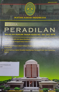 Varia Peradilan Majalah Hukum Tahun XXXIII 2018