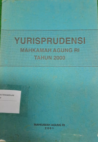 Yurisprudensi Mahkamah Agung RI Tahun 2000
